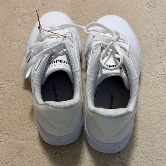 Limited Edition New with Tags Adidas Classic White Iridescent Platform Sneakers - Picture 2 of 5